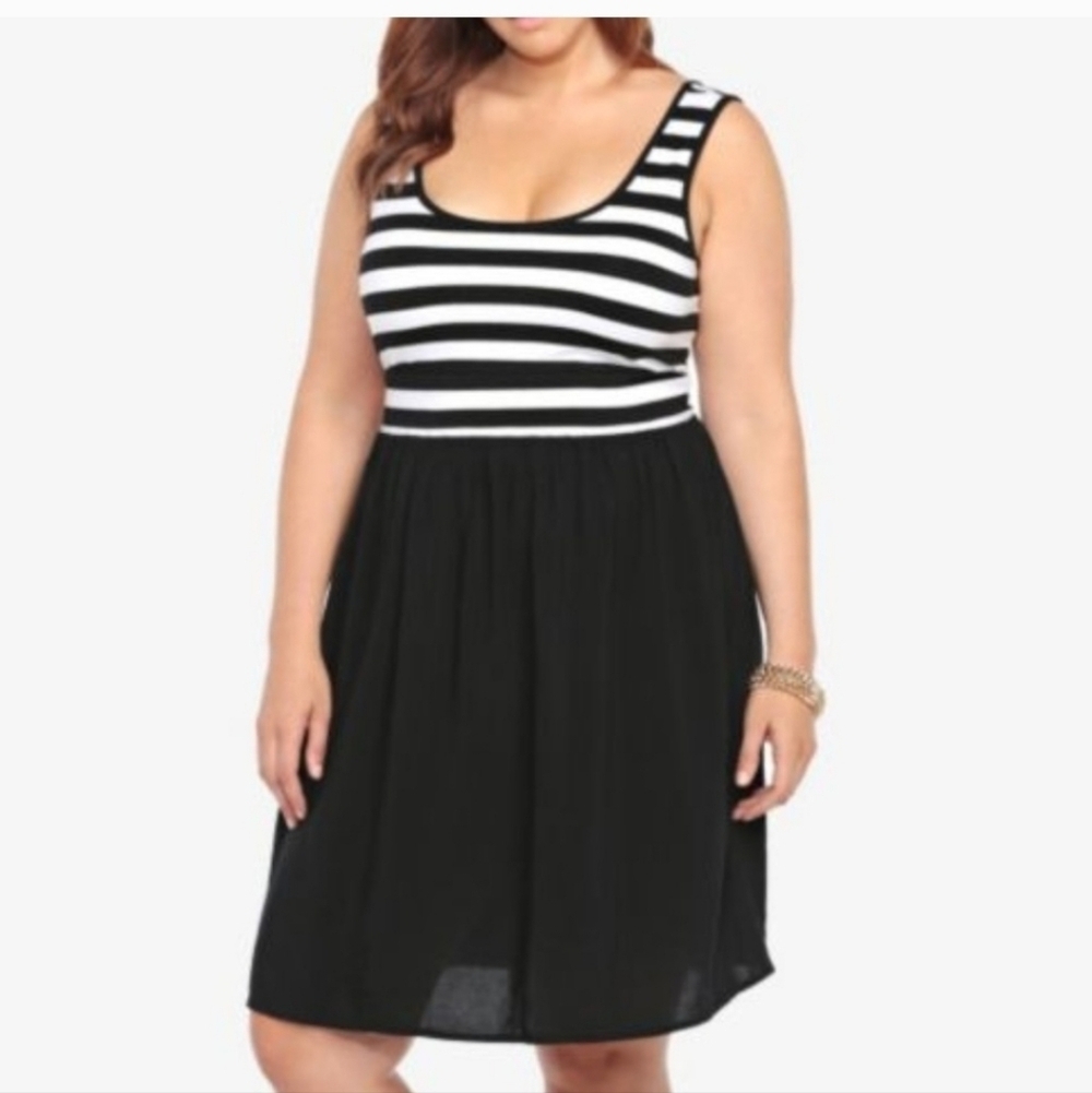 Torrid Knit To Chalice Black White Stripe Summer Sundress 2X